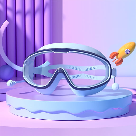Swimming Goggles Large Frame Waterproof with Clear Lenses and Adjustable Straps for Eye Protection and Comfortable Fit