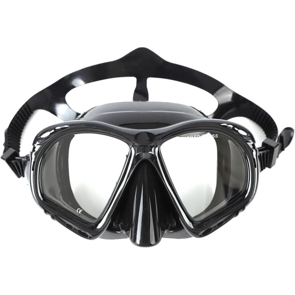 Swimming Goggles Large Vision Good Sealing Anti Fog Double Elastic Strap Waterproof Diving Glasses Gift(Black)