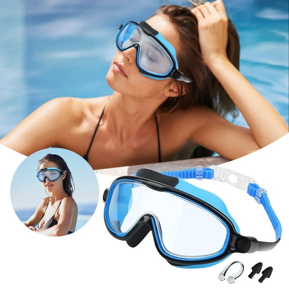 Swimming Goggles Nose Clip Ear Plugs Set for Adults - Comfortable Swim Accessories for Water Sports Enthusiasts