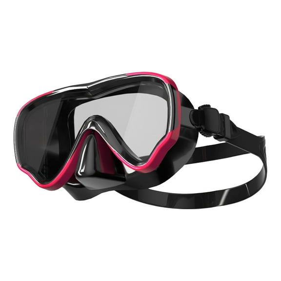 Swimming Goggles with Nose Mask - 180° Transparent Wide View Leak Free Diving Goggles - UV Protected Swimming Goggles, Anti-fog Design - Multi Ages for Men and Women,Pink