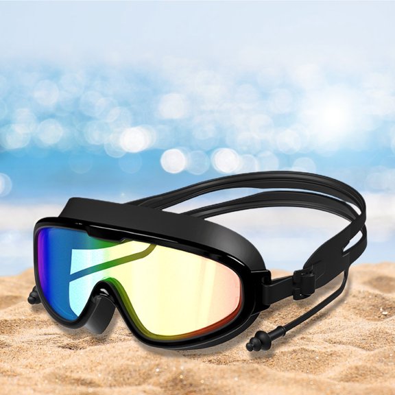 Swimming Goggles, Rainproof High Definition Large Frame Swim Goggles for Boys Girls Diving Equipment