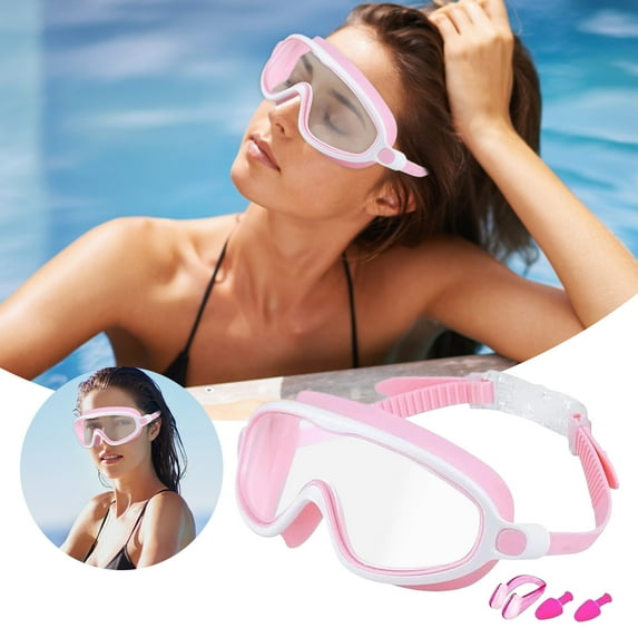 Swimming Goggles Set with Nose Clip and Ear Plugs for Optimal Water Sports Training and Comfort for All Ages