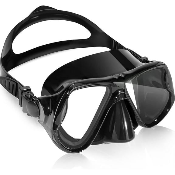 Swimming Goggles Snorkel Diving Mask for Adult Men Women Youth, Anti-Fog 180 ° Clear View Swim Goggles with Nose Cover