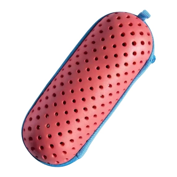 Swimming Goggles Storage Box, Hard Shell Protective Case with Vent Holes, Portable Zipper Carrying Organizer for Swim Goggles, Sunglasses, Pool & Beach Accessories, Multi-Color