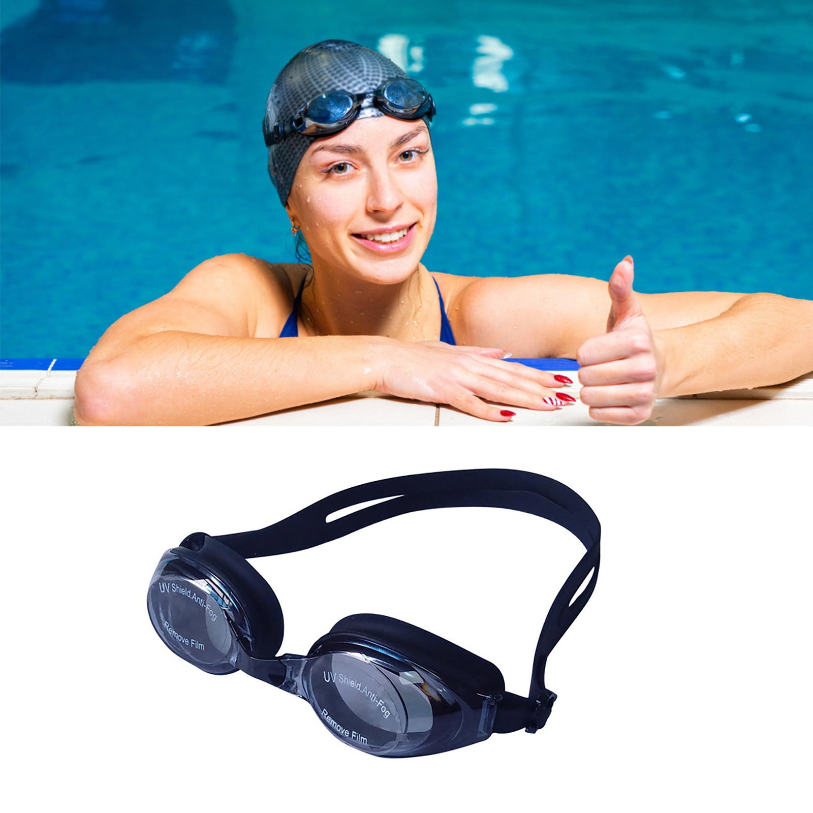 Swimming Goggles Women, Shield Radiation Adult Swimming Goggles High Definition Anti Fog And