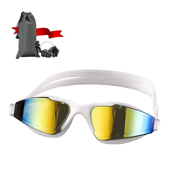 Swimming Goggles for Men/Women,anti-glare Anti-Fog UV Protection Mirrored Wide Vision Adult Swim Goggles, Boys/Girls/Junior