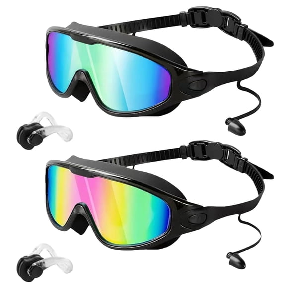Swimming Goggles for Men with Nose Cover, Pool Goggles, Beach Stuff
