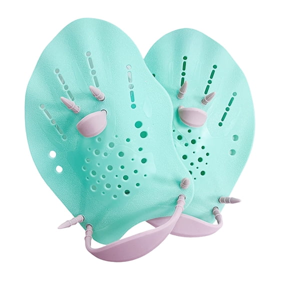 Swimming Hand Paddles for Adult (1 Pair), Power Strength Train Swim Fins Pool Exercise Swimming Accessories for Improves Speed, Form & Stroke