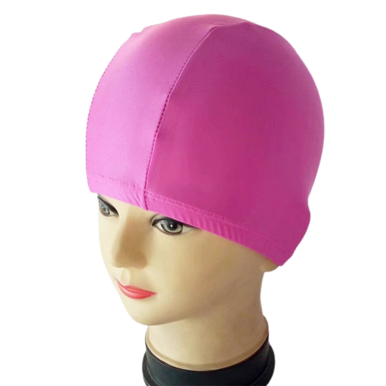 Swimming Hat Unisex Solid Color Stretchy Ear Bathing Caps for Swimming Pool