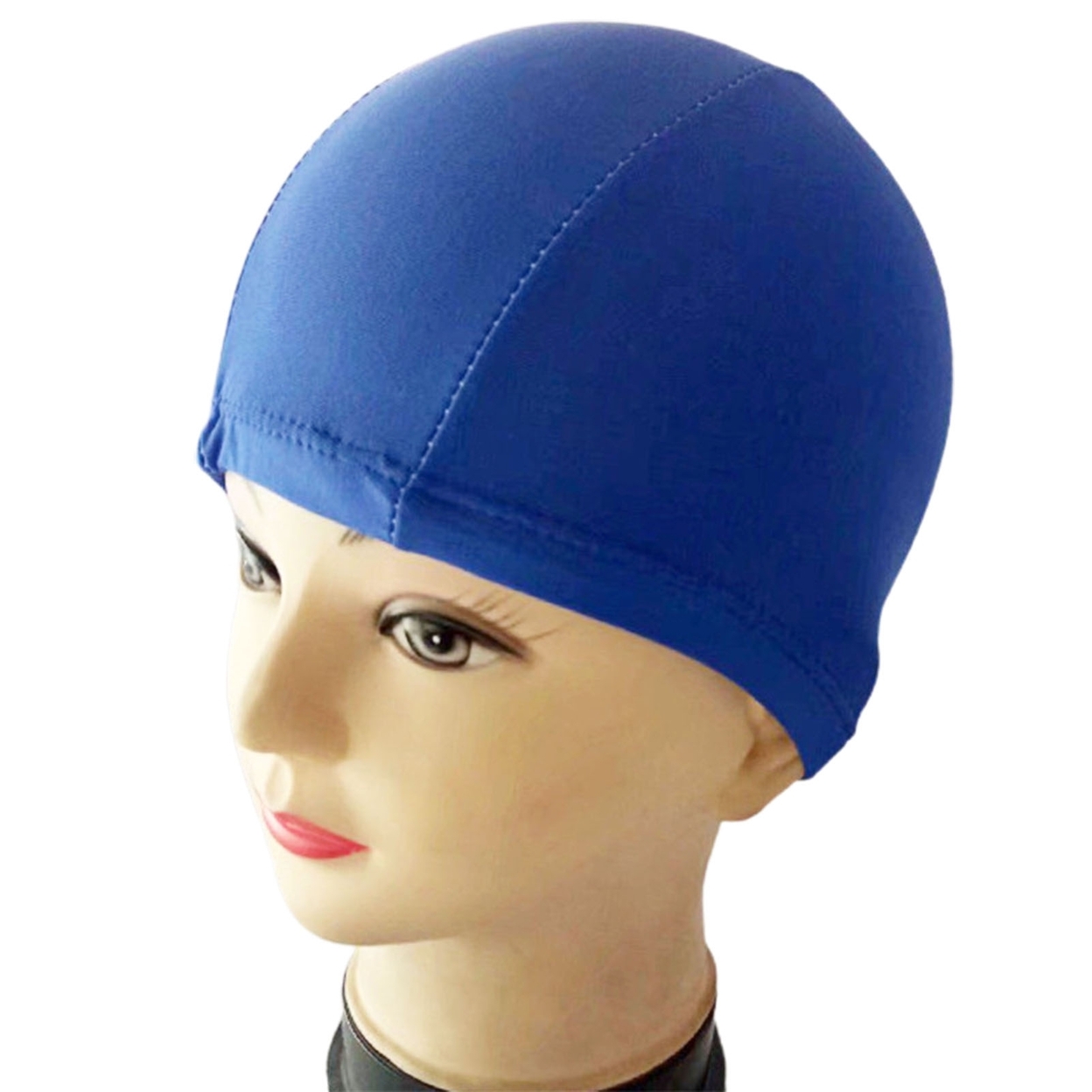 Swimming Hat Unisex Solid Color Stretchy Ear Bathing Caps for Swimming Pool