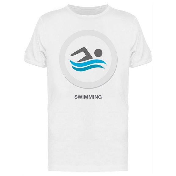 Swimming Icon T-Shirt Men -Image by Shutterstock, Male 3X-Large