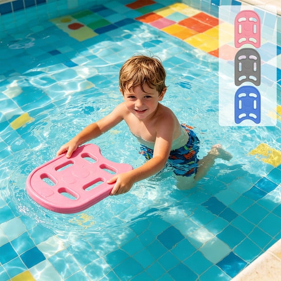Swimming Kickboard, Plastic Pool Training Board For Ages 6 Plus And Adults Under 198 Lb, Gray
