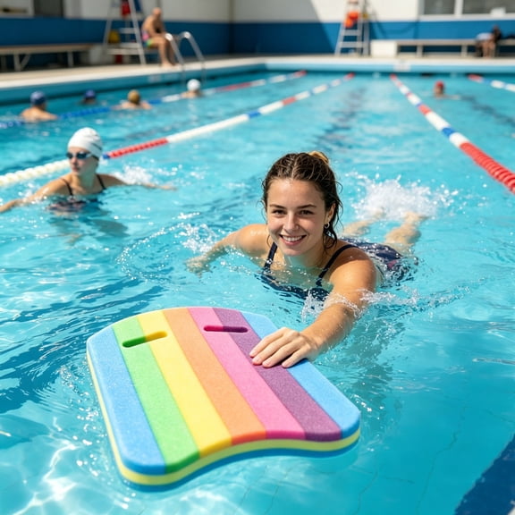 Swimming Kickboards, Colorful Swimming Board, Adults Swimming kick Board Foam Float Kick Board Pool Training Hand Foam Board Tool for Outdoor Activities Beginner