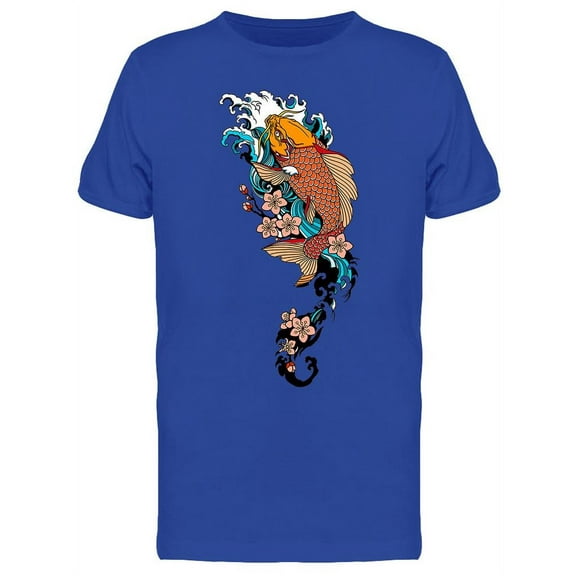 Swimming Koi Carp Fish T-Shirt Men -Image by Shutterstock, Male Large