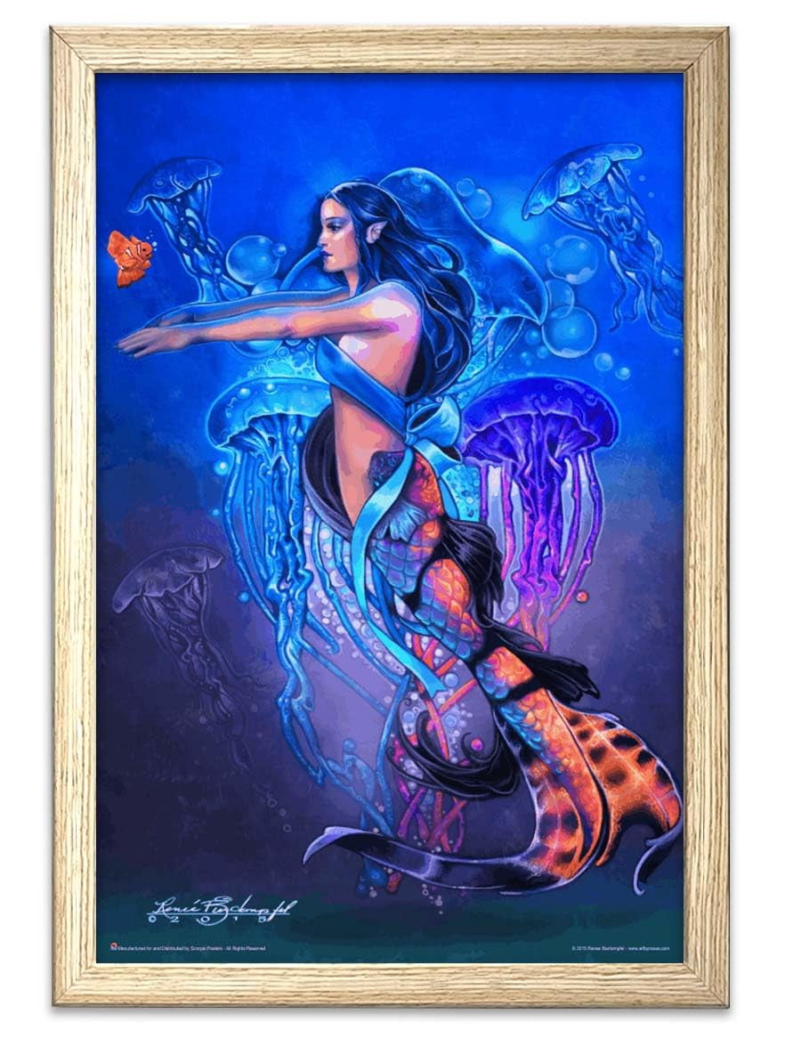 Swimming Lesson Mermaid Fantasy Renee Biertempfel Posterr - Officially ...