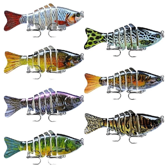 Swimming Lures Multi Jointed Swimbaits with Treble Hook 10cm Fishing Lure Artificial Hard Baits for Trout