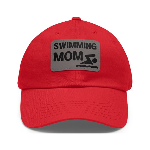 Swimming Mom Hat Cap Strap Back Dad Hat With Patch High School College Mom