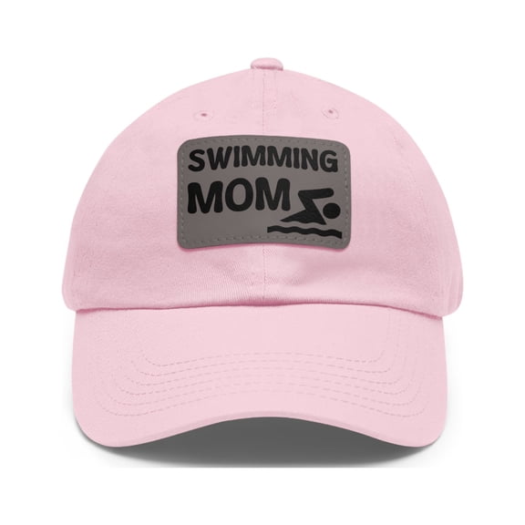 Swimming Mom Hat Cap Strap Back Dad Hat With Patch High School College Mom