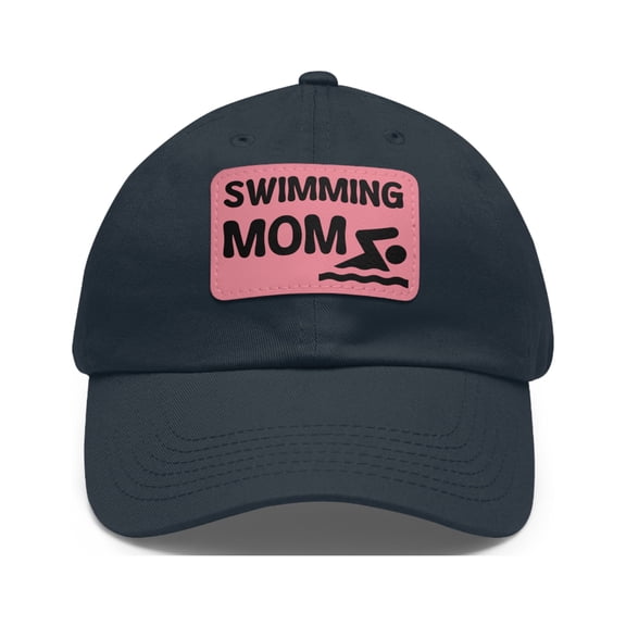 Swimming Mom Hat Cap Strap Back Dad Hat With Patch High School College Mom