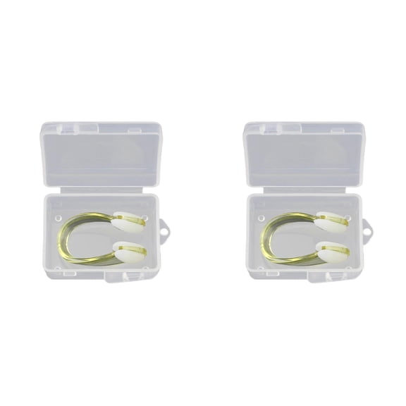 Swimming Nose Clip for Adults, Silicone Non- Waterproof Nose Plug with Storage Box, Anti-Choking Swim Nose Clip for Men Women, Swim Supply Gift