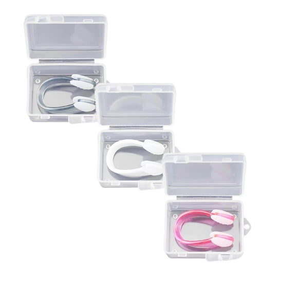 WJJIAO Swimming Nose Clips Soft Silicone Waterproof 3-Pack