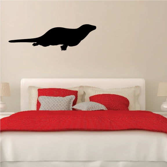 Swimming Otter Decal - 36 Inches