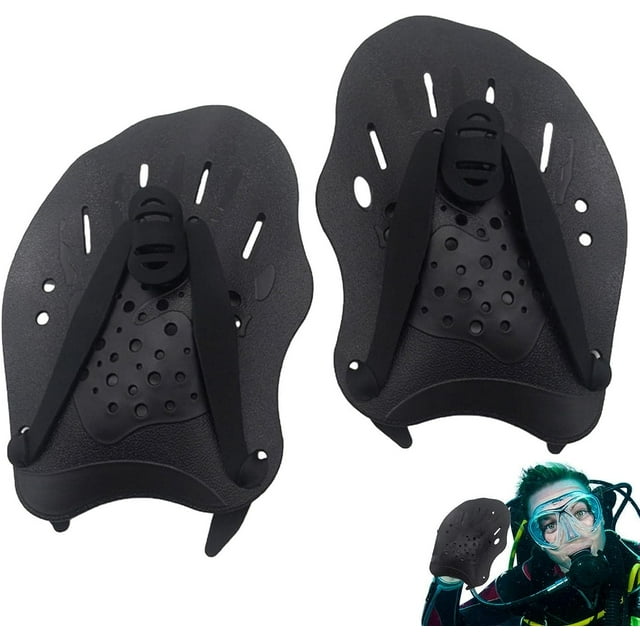 Swimming Paddles For Hands Training Contoured Exercise Adjustable