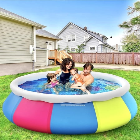 Swimming Pool, 10ft x 30in Above Ground Inflatable Round Swimming Pool for Outdoor, Garden, Backyard, Summer Water Party