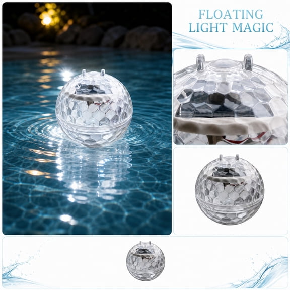 Swimming Pool Accessories, Solar LED Pool Light Suitable For Decorating Ground Pool Fences LED Water Proof Pool Accessories Night Light