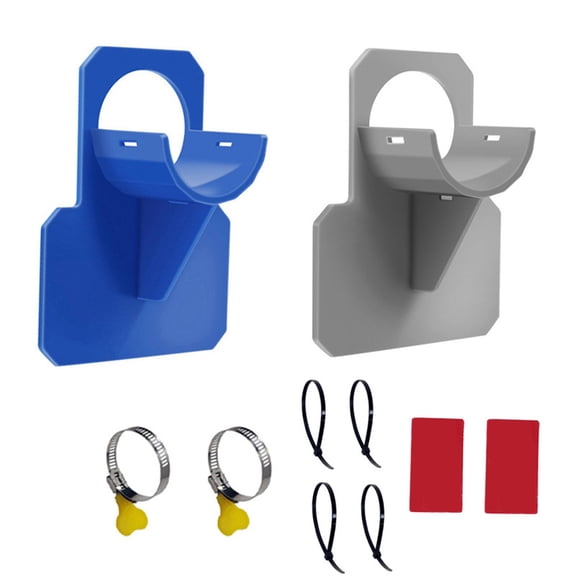 Swimming Pool Accessories for Above Ground Pools - Pipe Holder Set for Pool Hoses and Sagging Pipes DIY Pool Perimeter Support, 10cm×7.8cm, Grey,Blue