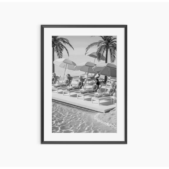 Swimming Pool Art, Photography Prints, Wall Art Decor, Poolside Print, Wall Art, Black and White Wall Art, Museum Quality Photography Poster , Poster Print Only