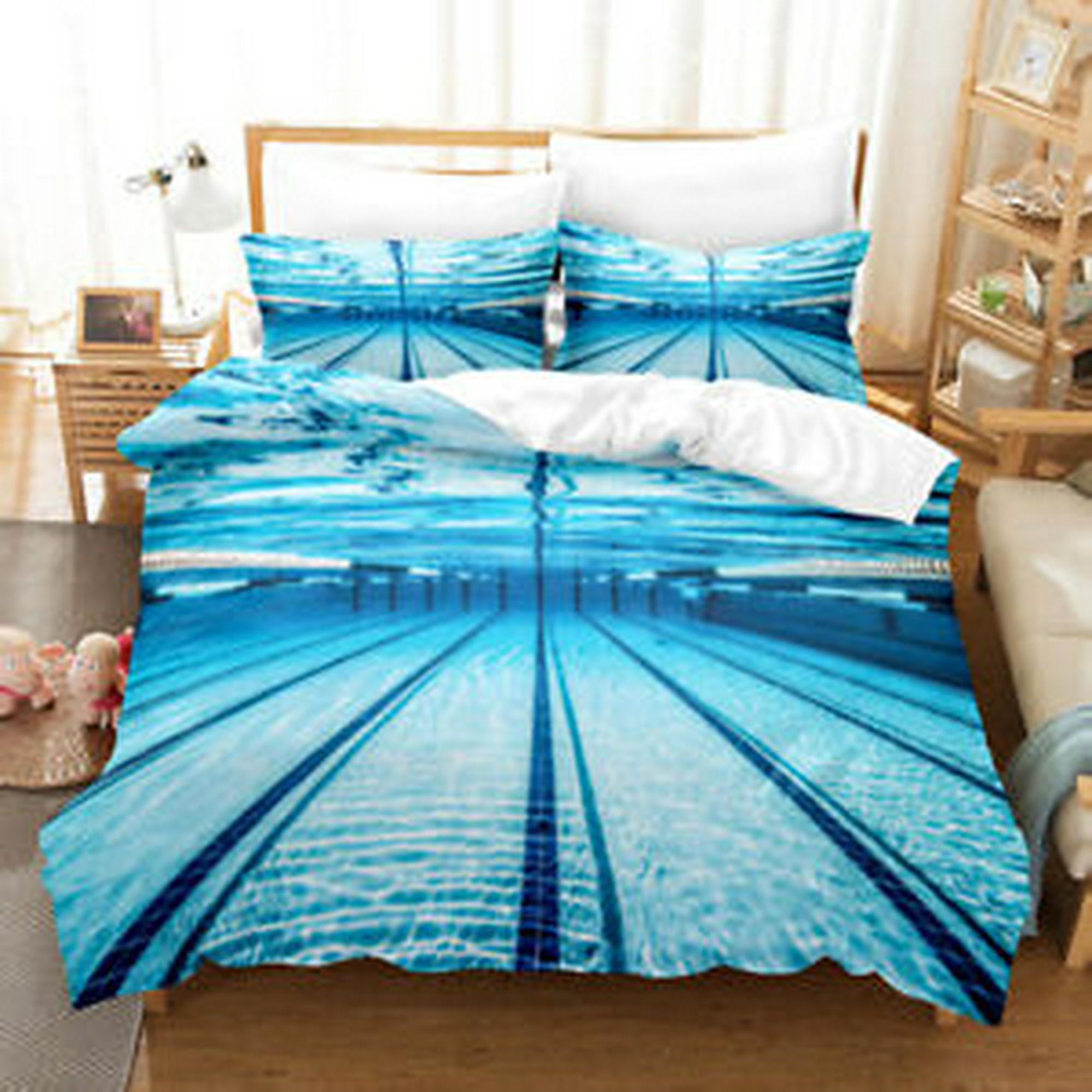 Swimming Pool Bathing Duvet Cover Double Queen Bedding Set Quilt Cover — free download