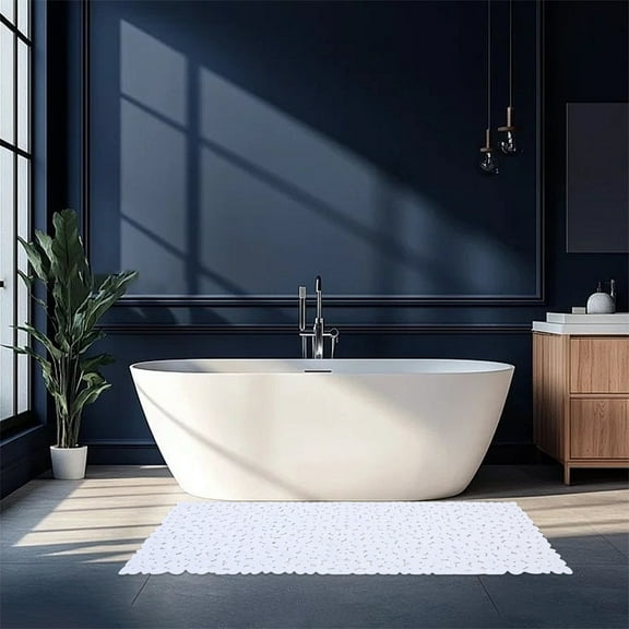 Swimming Pool Bathroom Non Slip Mat PVC Small Stones Pebbles Long Floor Mat 1*0.4M