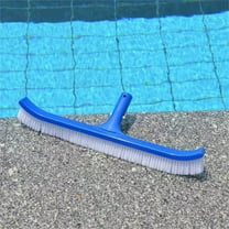 Swimming Pool Brush Head, Wide Pool Brush with Soft but Sturdy Brush, Curved Ends for Cleaning Pool Walls, Fits Standard Standard Telescoping Pool Poles