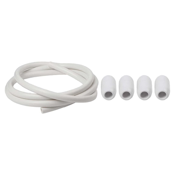 Swimming Pool Cleaner Inlet Feed Hose 10 Feet Flexible Replacement Part Compatible for Polaris 280 380 180 D45 Pressure Side Pool Vacuum With 4 Floating Heads White