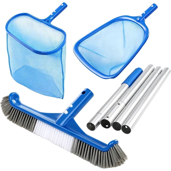 Swimming Pool Cleaning Kit ,32" Adjustable Aluminum Pole,Pool Cleaning Equipment for Above Ground Pools