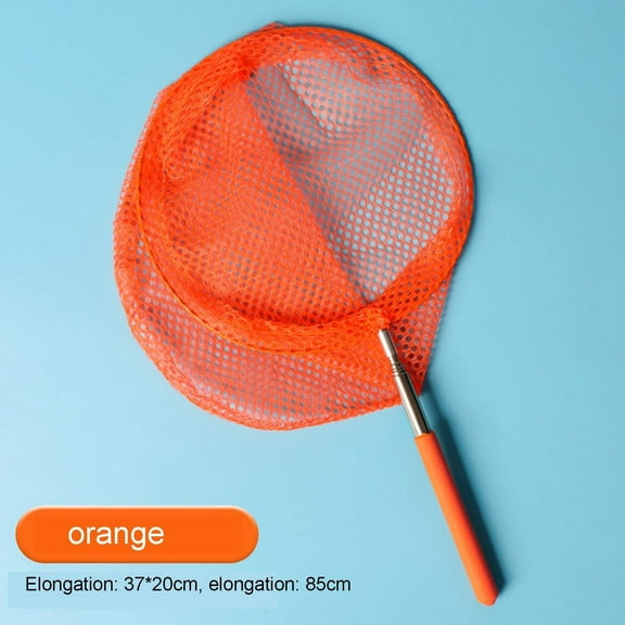 Swimming Pool Cleaning Net Retractable Fishing Net Stainless Steel Summer Beach Toy Parkbug Net Bag Easy Storage for Youths Outdoor Water Play Akmoler