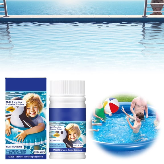 Swimming Pool Cleaning Tablets Odorless Cleaning Tablets Suitable Swimming Pools Hot Tubs Spa Centers Swimming Pool Cleaning Tables Water Clarifiers (50 Tablets)