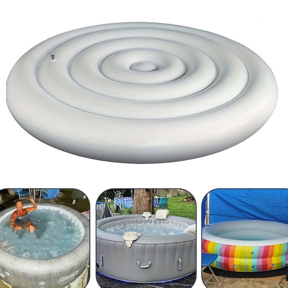 Swimming Pool Cover 140cm Floating Insulation Design With Handles Reusable and Foldable for Above Ground Pools and Leaf