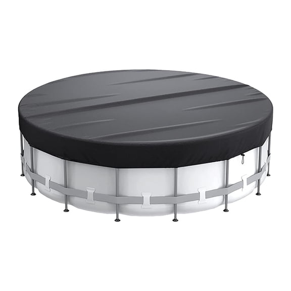 Swimming Pool Cover Circular Above Ground Protection Waterproof Hot Water Bathtub Tarp For Outdoor Backyard Winter Black