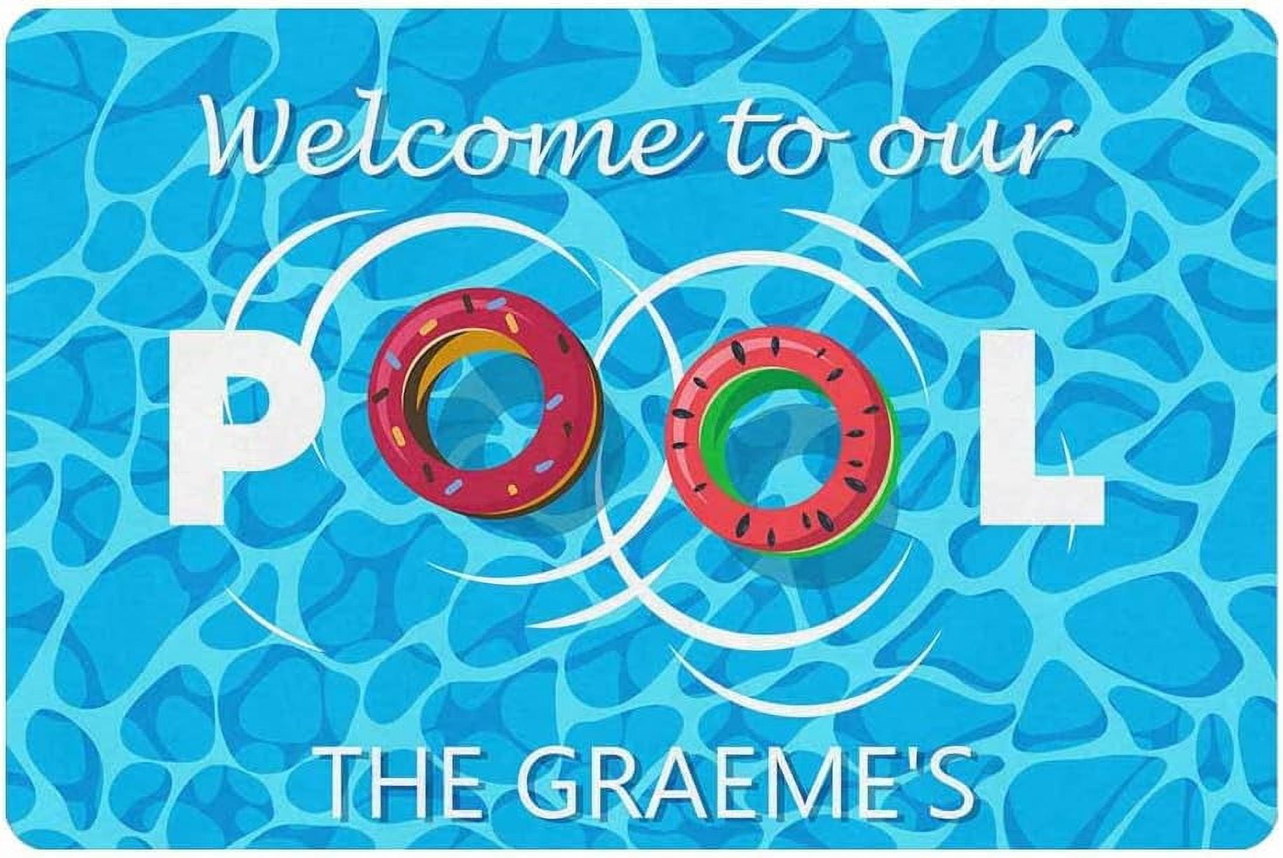 Swimming Pool Door Mat Personalized Bath Mat To Our Pool