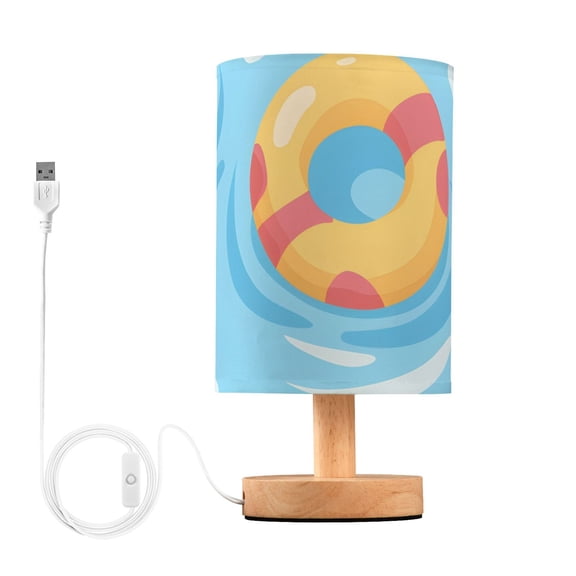 Swimming Pool Duck Buoy Table Lamp with USB Port LED Warm Light Lamp Night Light Home Decor