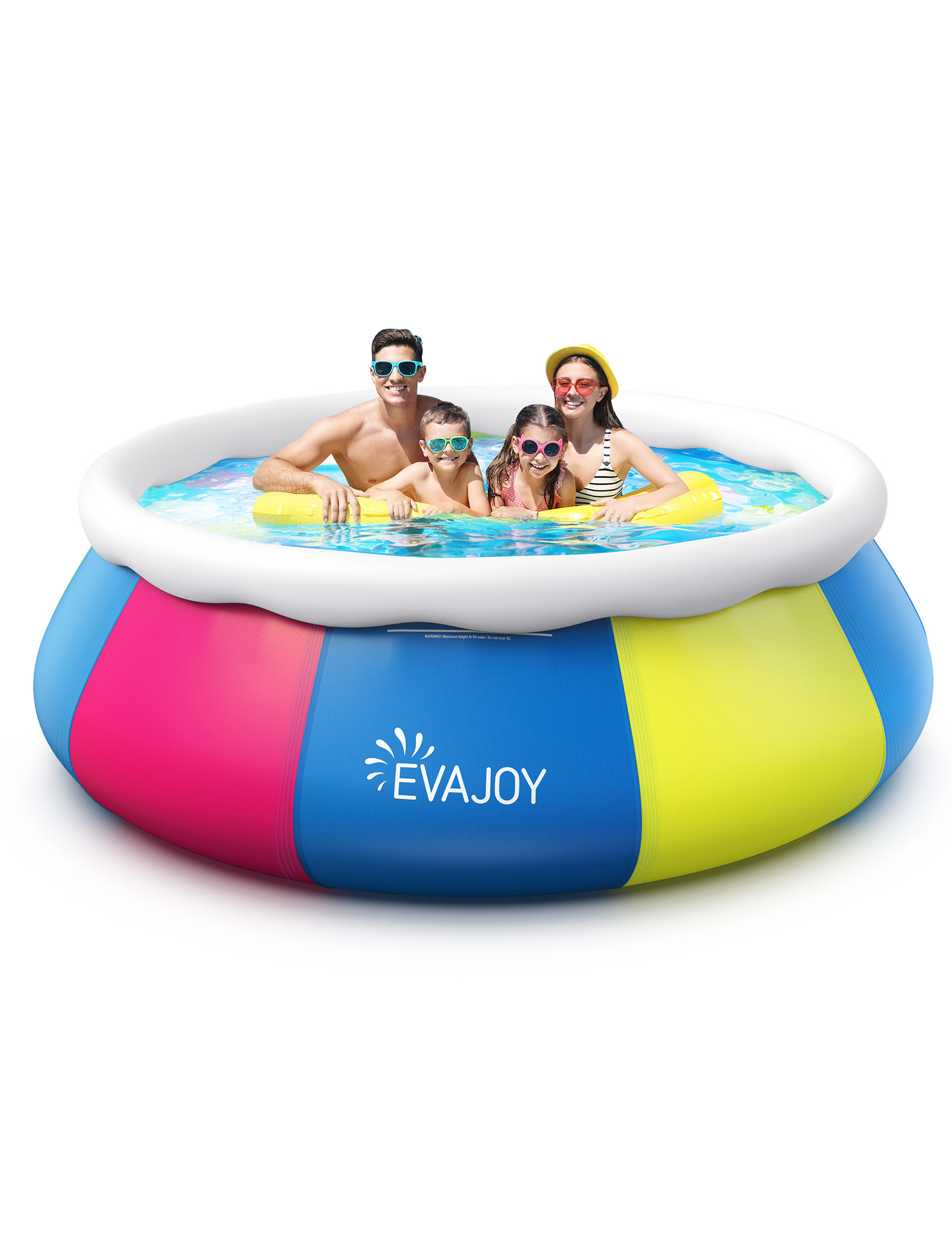Easy　Pool　Outdoor　Above　Pools　Up　Kiddie　Pool,　Swimming　Backyard　Pool　10ft　EVAJOY　Adults　Swimming　Family　Pool　Cover　×30in　Top　Ground　Blow　with　Set,　Inflatable　for　Ring　Pool