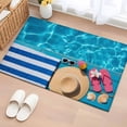 thumbnail image 1 of Swimming Pool Entryway Rug 2'x3'&nbsp; Non Slip Front Door Mats, Blue Summer Beach Sea Ocean Entrance Rugs Indoor Outdoor Carpet, Washable Floor Mats Small Area Rug for Bedroom Kitchen, 1 of 8