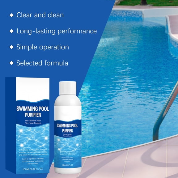 Swimming Pool Flocculant for Pool Cleaning - Strength Pool Flocculent Kit Acts as a Swimming Pool Water Clarifier Liquid Multicolor