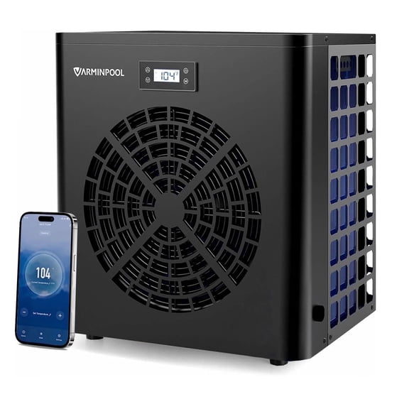 Swimming Pool Heater, Pool Heat Pump for Above Ground Pools up to 5400 Gallons, WiFi Control Smart App, 120V Electric Pool Heater