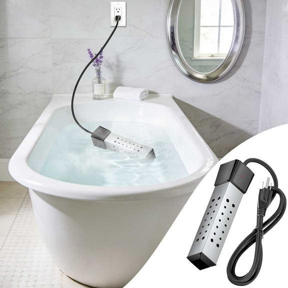 Swimming Pool Heater, Usavan 2000W Fast Heating Portable Water Heater, 304 Stainless Steel Safe Efficient Pool Bathtub Bucket Basin Heating for Home Outdoor