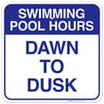 thumbnail image 1 of Swimming Pool Hours Sign, Pool Sign, (SI-6606), 1 of 1