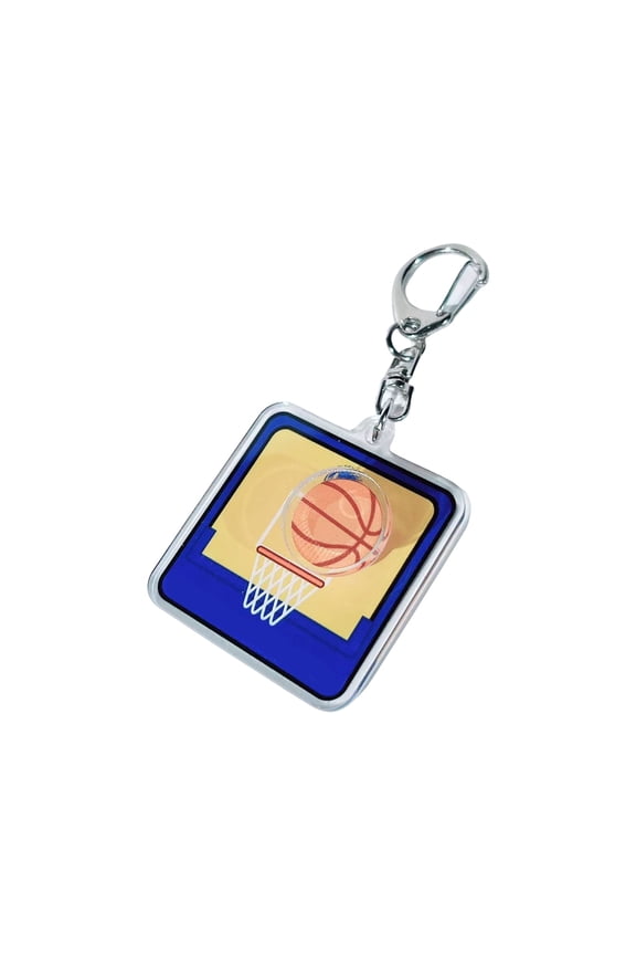 Swimming Pool Keychain Pendant Basketball Rotating Keyring Bag Handbag Charm Volleyball Car Keychain for Bag Decorations