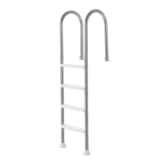 Swimming Pool Ladder 4-Step, Stainless Steel Pool Stairs with Double Handrails, 265lbs Capacity, for Inground Pools - Indoor/Outdoor